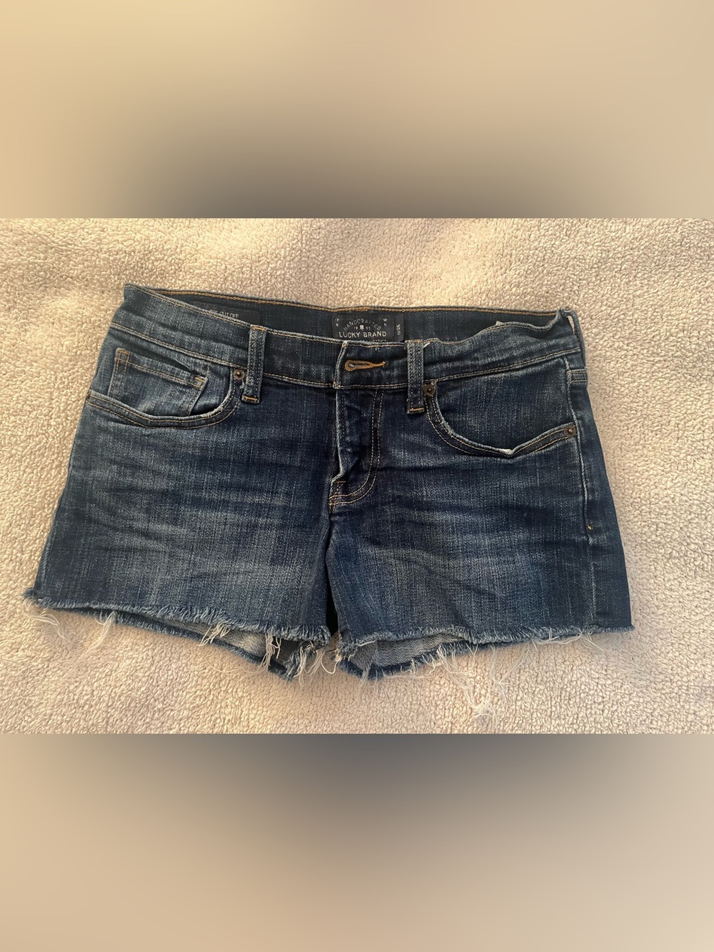 Lucky Brand Dark Wash Denim Cutoff Shorts - Blue Size 26